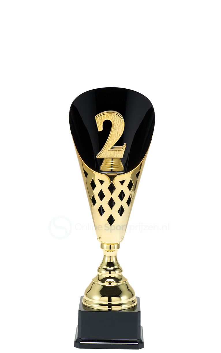 Plaatsingbokaal voor 1e, 2e en 3e Prijs - ST.095 - Goud / Zwart