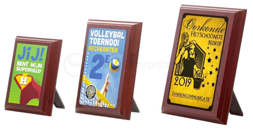 Plaquette met Standaard en Full Colour Print - WB30