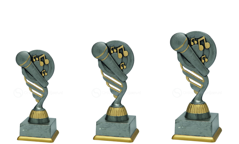 Playbacktrofee - SS1823 - Antiek Zilver / Goud