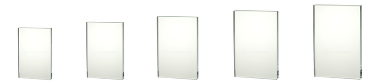 Portrait en Landscape Glazen Award in Geschenkdoos Geschikt voor Gravure en Full Colour Print - W161-W165