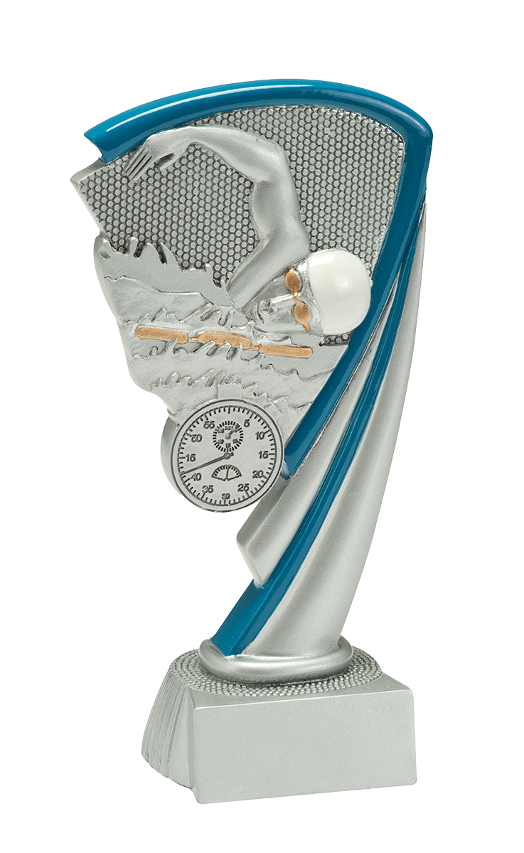Zwemmen Prijs - RE.061 - Antiek Zilver met Kleuraccent