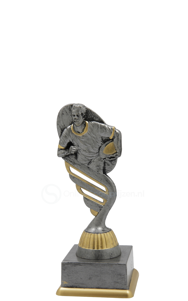 Rugbytrofee - SS1750 - Antiek Zilver / Goud