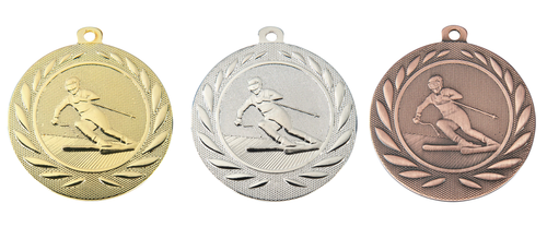 Ski Medaille - 50 mm - DI5000.Q - Goud, Zilver en Brons