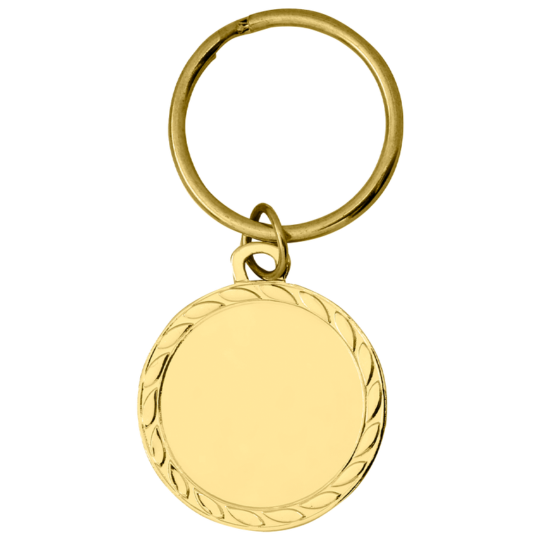 Sleutelhanger Medaille - 32 mm - DI3203 - Goud en Zilver