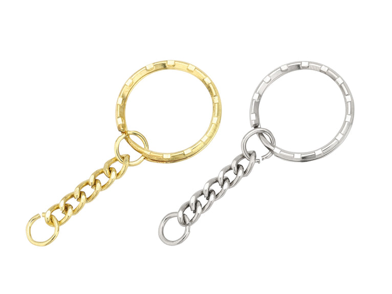 Sleutelhanger Schakeltjes - V9 - Goud en Zilver