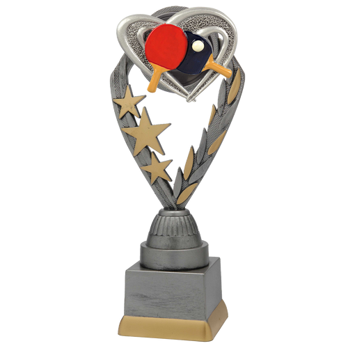 Tafeltennistrofee - PFS.012 - Antiek Zilver met Kleuraccent