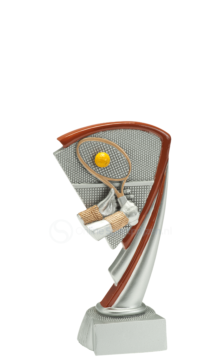 Tennis Prijs - RE.051 - Antiek Zilver met Kleuraccent