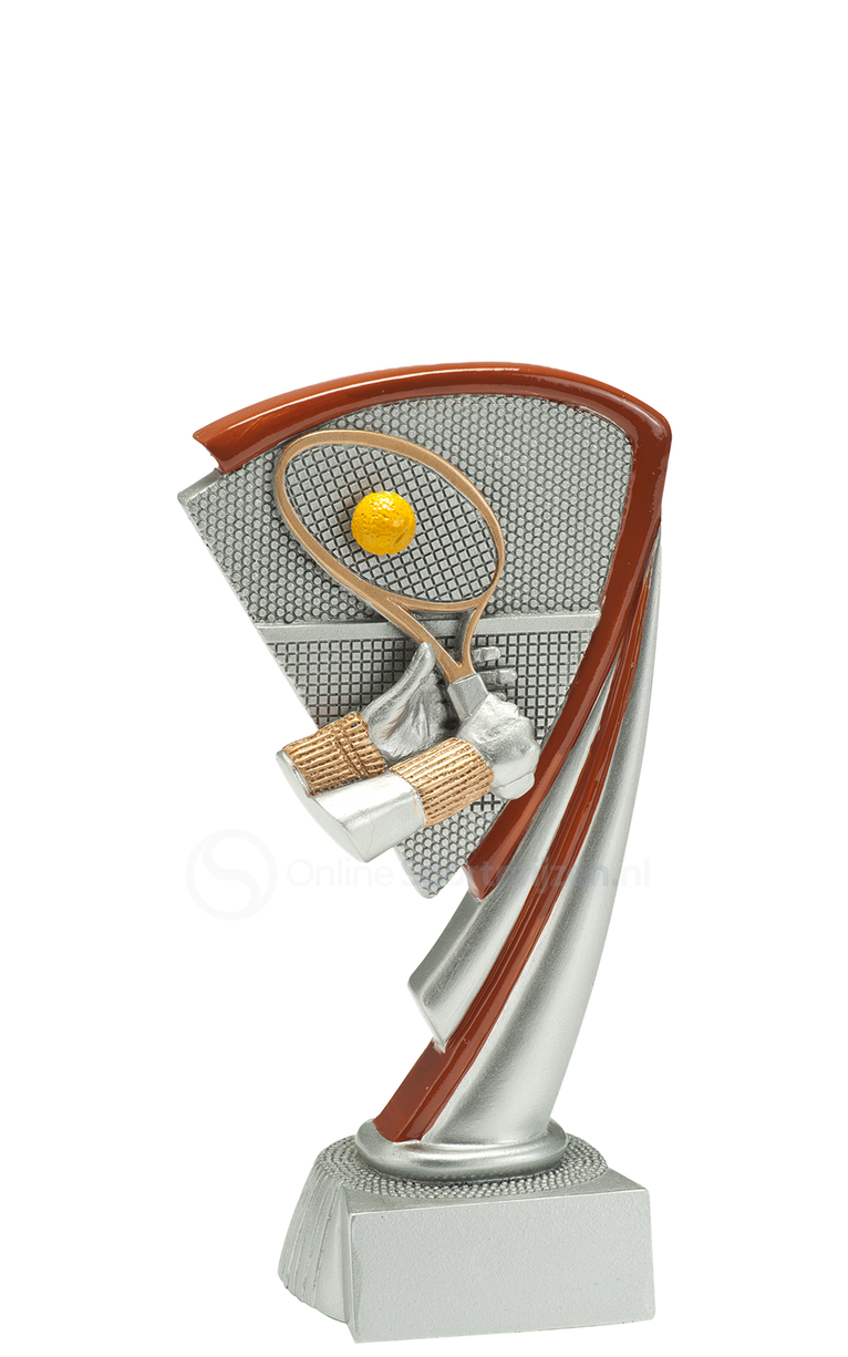 Tennis Prijs - RE.051 - Antiek Zilver met Kleuraccent