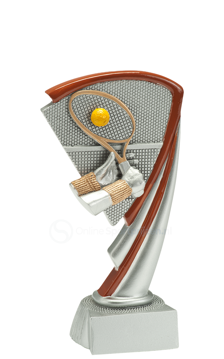 Tennis Prijs - RE.051 - Antiek Zilver met Kleuraccent