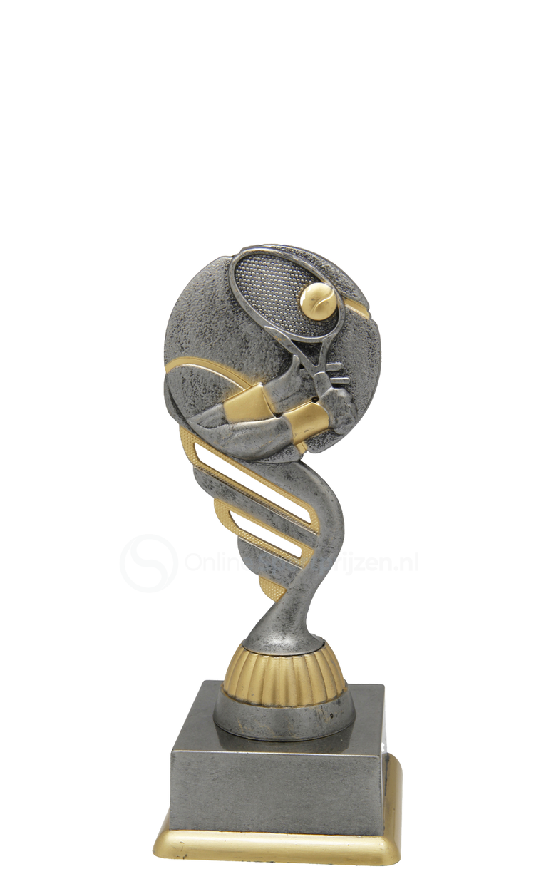 Tennistrofee - SS1729 - Antiek Zilver / Goud