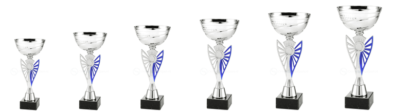 Trofee Hoorn - ET.434 - Zilver / Blauw
