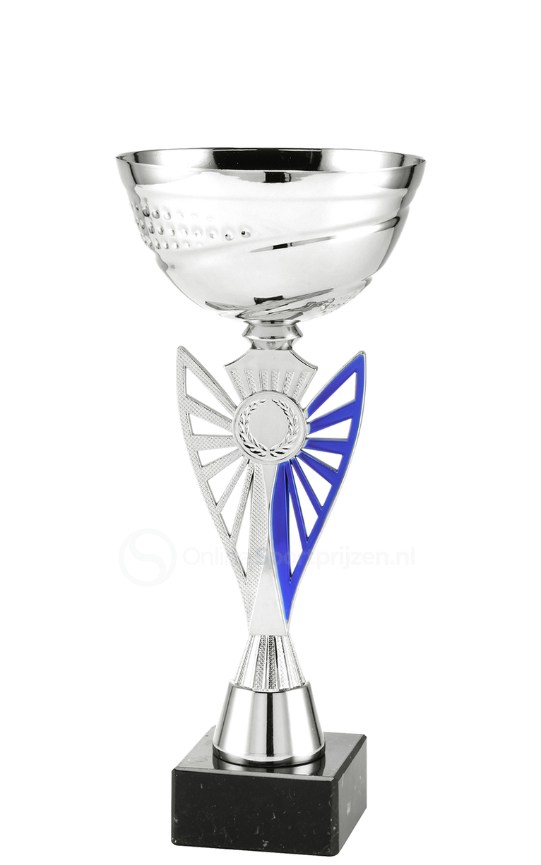 Trofee Hoorn - ET.434 - Zilver / Blauw