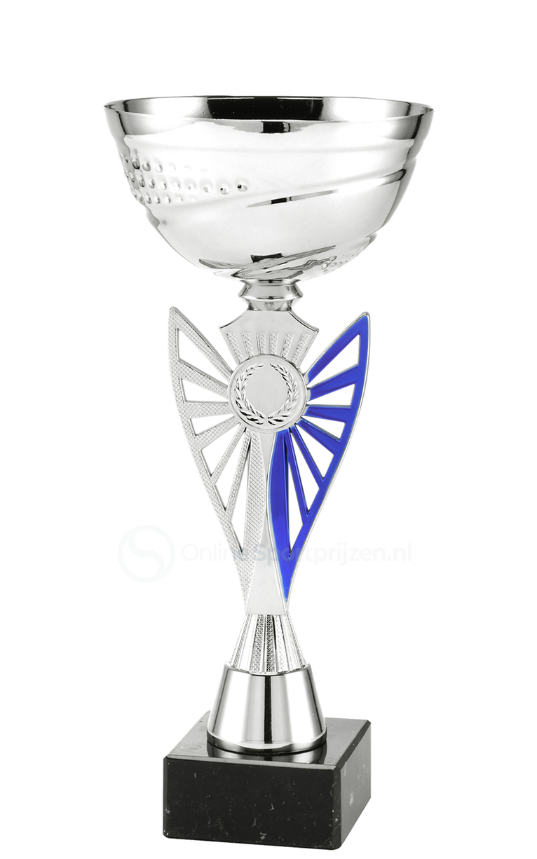 Trofee Hoorn - ET.434 - Zilver / Blauw
