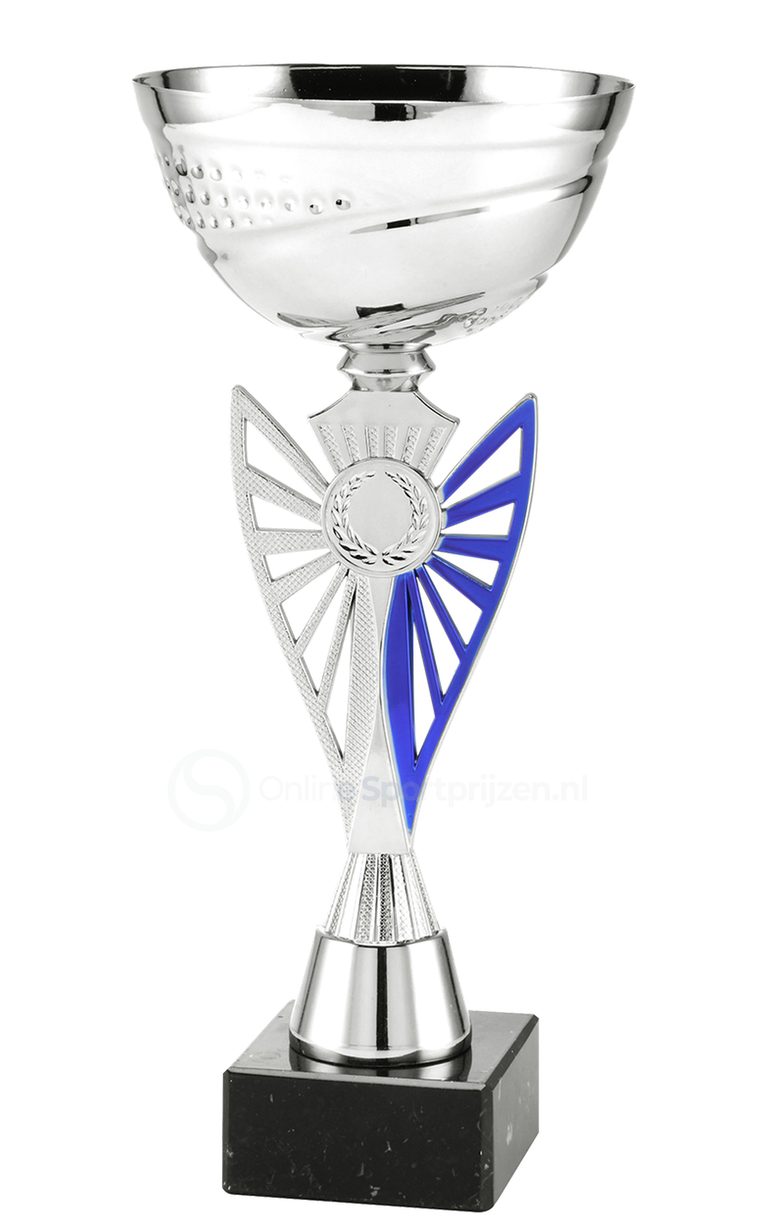 Trofee Hoorn - ET.434 - Zilver / Blauw