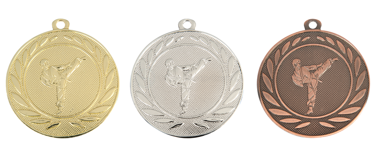 Vechtsport Medaille - 50 mm - DI5000.X - Goud, Zilver en Brons