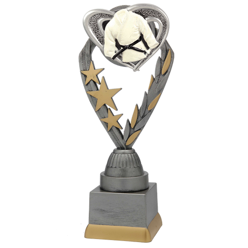 Vechtsporttrofee - PFS.006 - Antiek Zilver met Kleuraccent