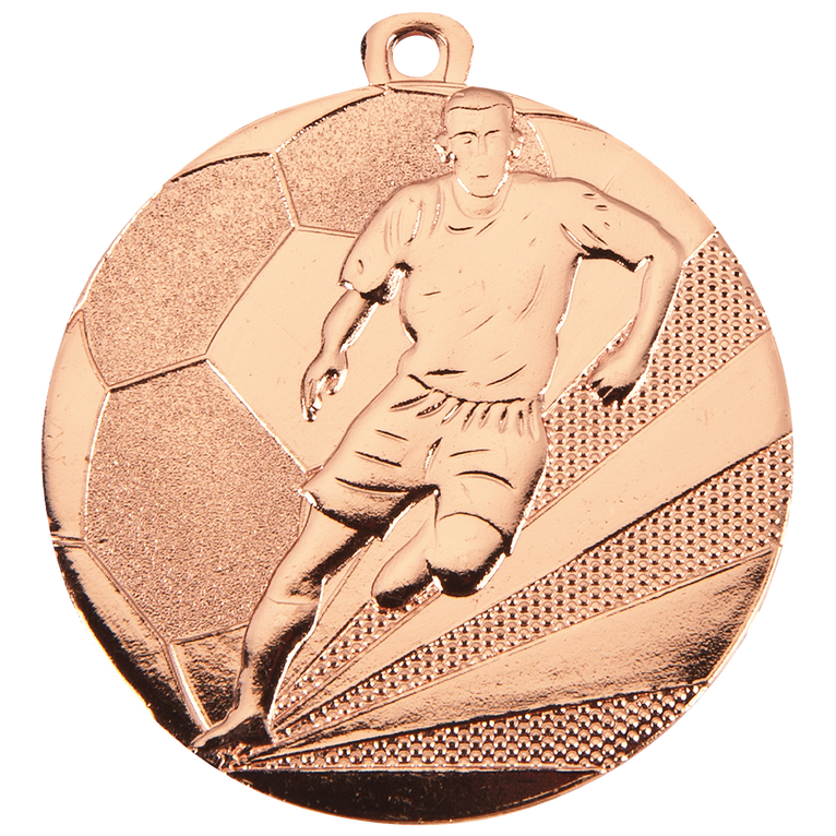 Voetbal Medaille - 50 mm - D112A - Goud, Zilver en Brons