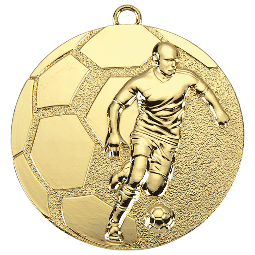 Voetbalmedaille - 50mm - D61 - Goud, Zilver en Brons