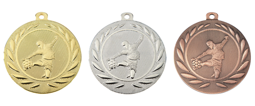 Voetbalmedaille - 50 mm - DI5000.C - Goud, Zilver en Brons