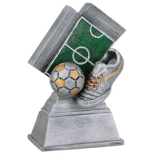 Voetbalprijsje - RE.007 - Antiek Zilver met Kleuraccent