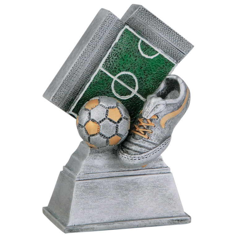 Voetbalprijsje - RE.007 - Antiek Zilver met Kleuraccent