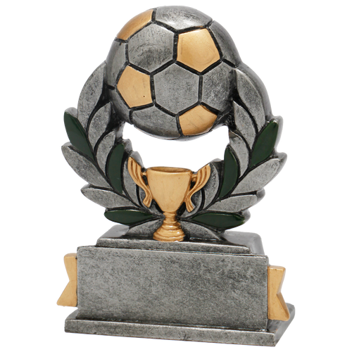 Voetbalprijsje - RE.014 - Antiek Zilver met Kleuraccent