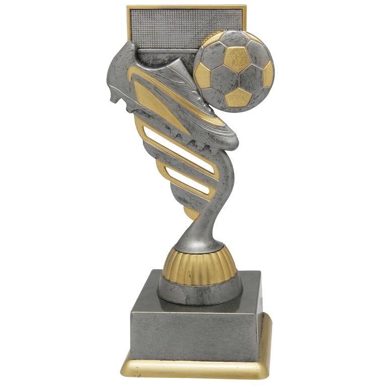Voetbaltrofee - SS1726 - Antiek Zilver / Goud