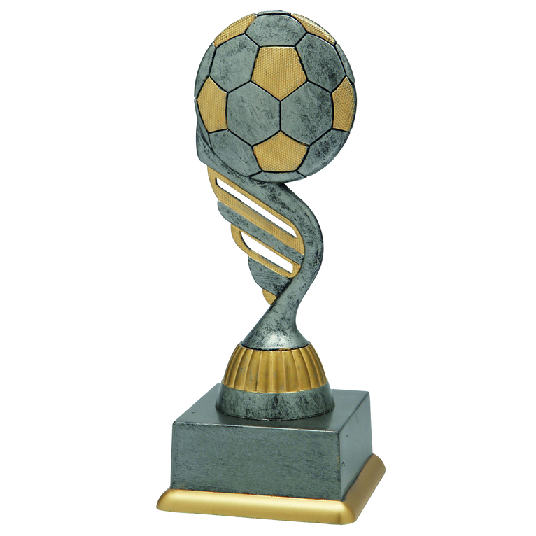 Voetbaltrofee - SS1817 - Antiek Zilver / Goud