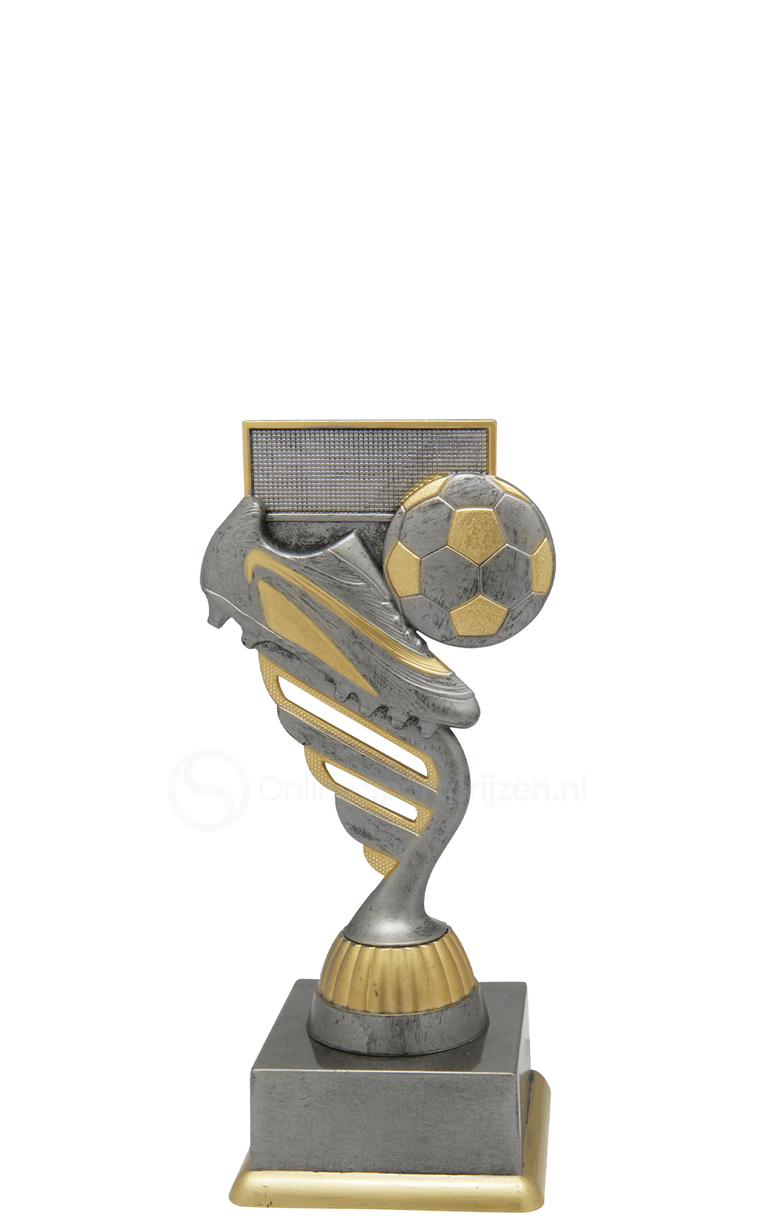 Voetbaltrofee - SS1726 - Antiek Zilver / Goud