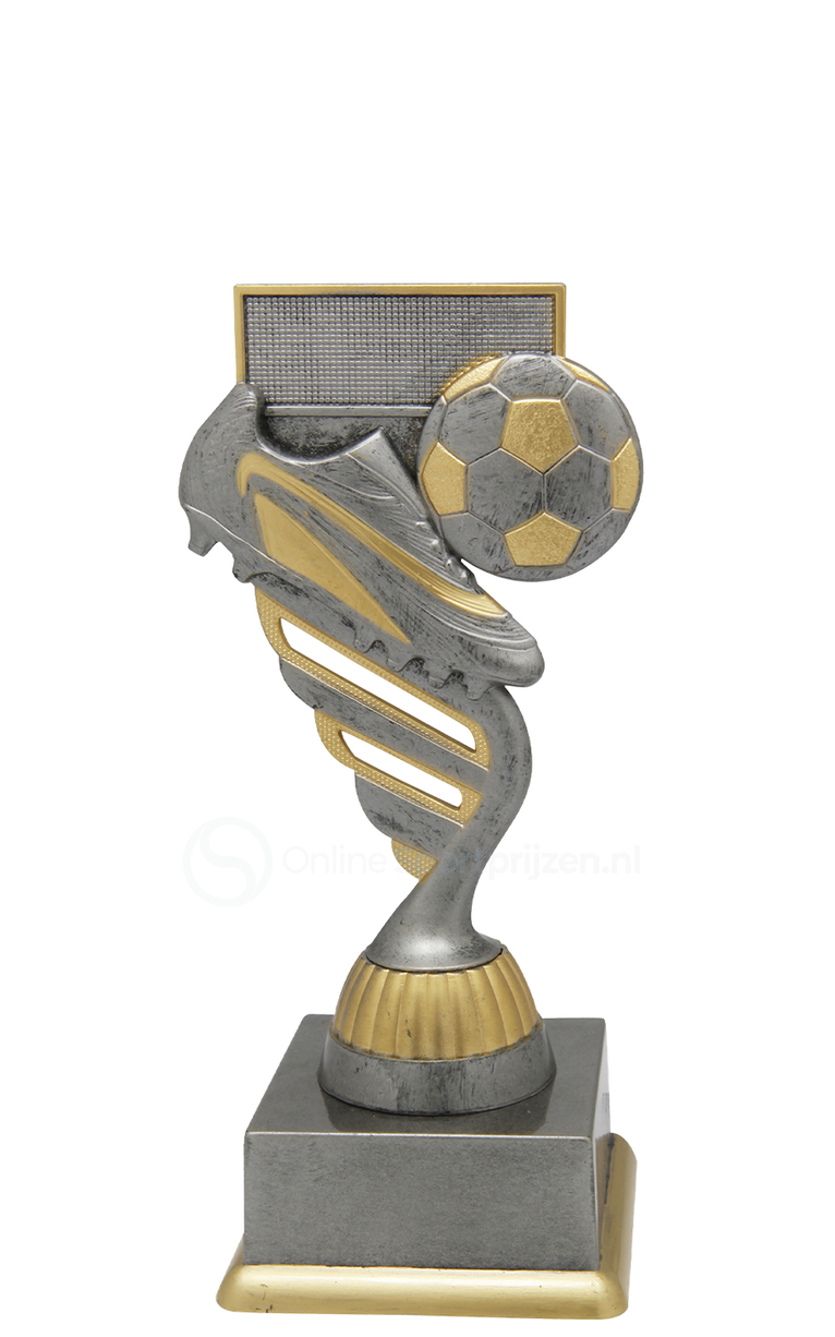 Voetbaltrofee - SS1726 - Antiek Zilver / Goud