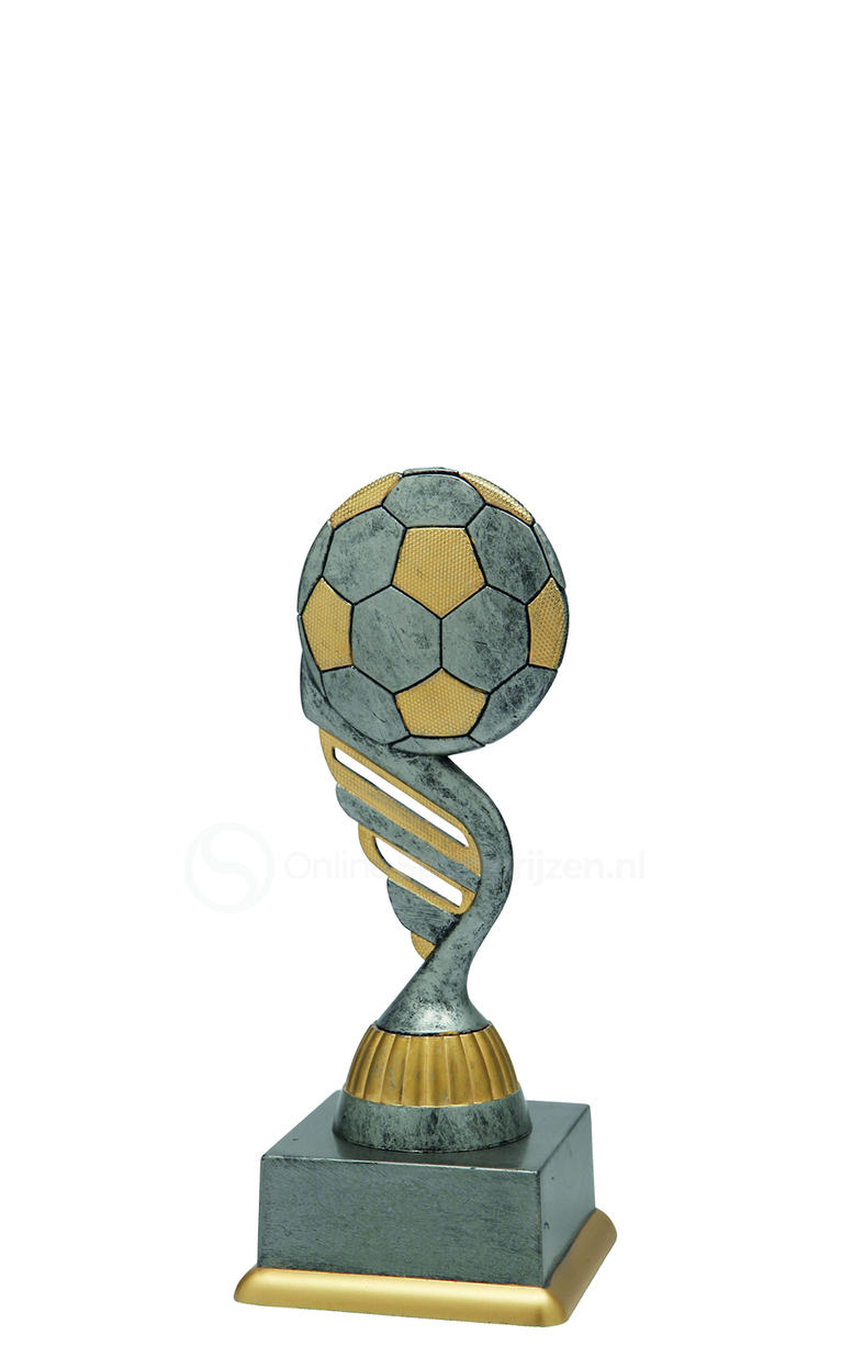 Voetbaltrofee - SS1817 - Antiek Zilver / Goud