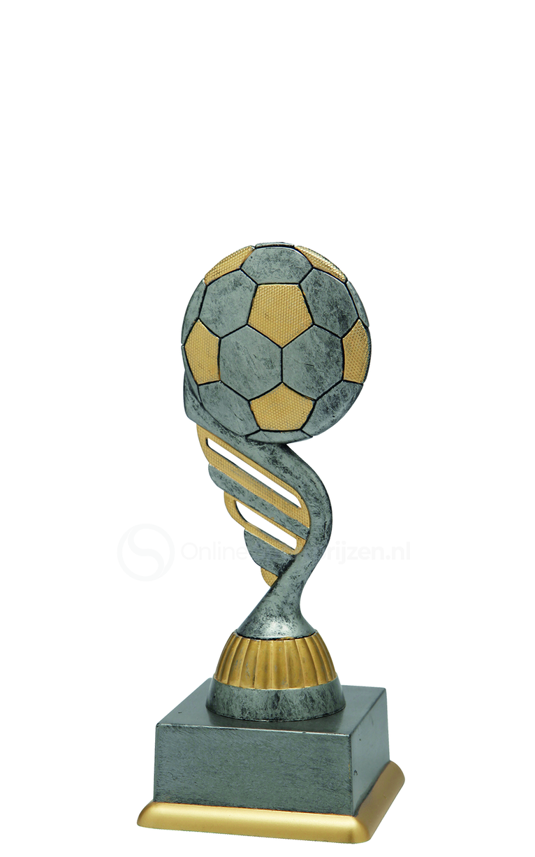 Voetbaltrofee - SS1817 - Antiek Zilver / Goud