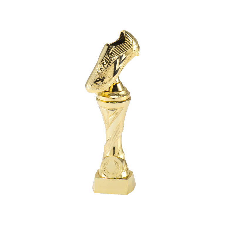 Voetbaltrofee met voetbalschoen - X831-X834 - Goud