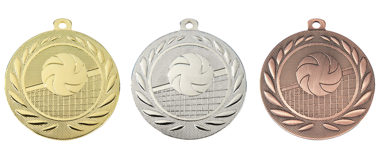 Volleybal Medaille - 50 mm - DI5000.N - Goud, Zilver en Brons