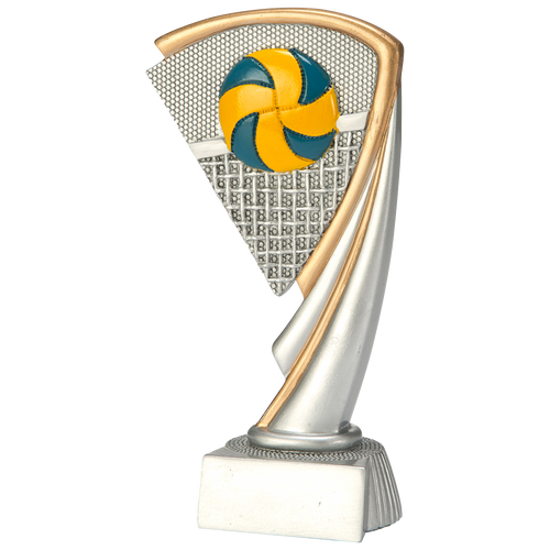 Volleybal Prijs - RE.063 - Antiek Zilver met Kleuraccent