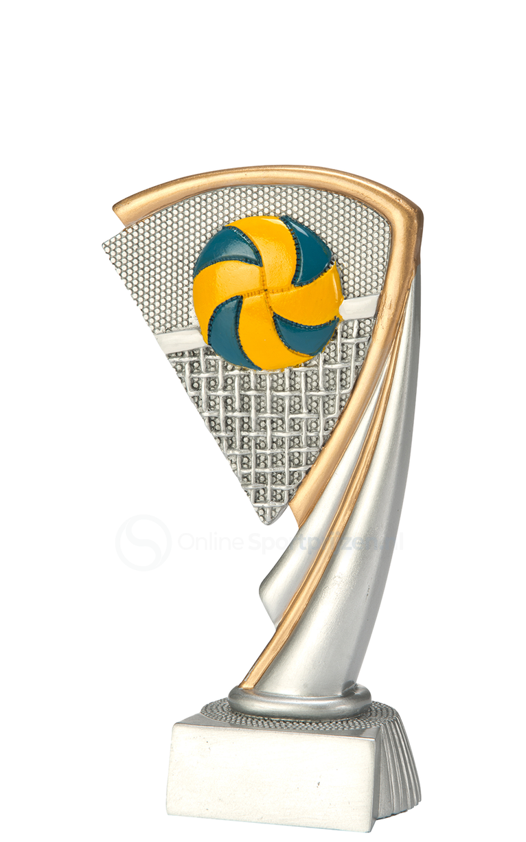 Volleybal Prijs - RE.063 - Antiek Zilver met Kleuraccent