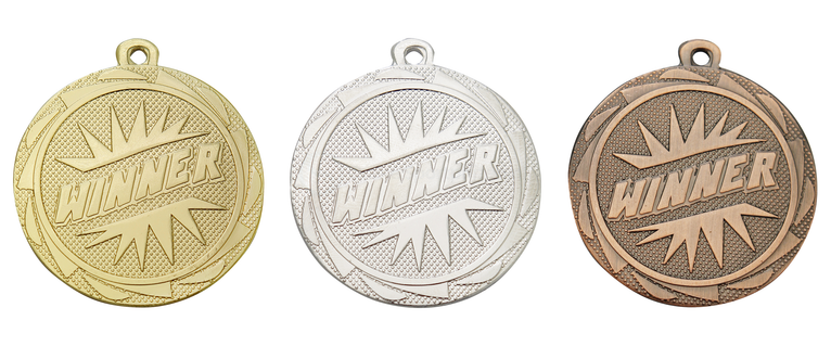 Winnaar Medaille - 45 mm - BS.ME109 - Goud, Zilver en Brons