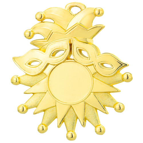 Luxe en Grote Carnaval Medaille - 85mm -  D56 - Goud