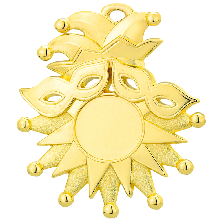 Luxe en Grote Carnaval Medaille - 85mm -  D56 - Goud
